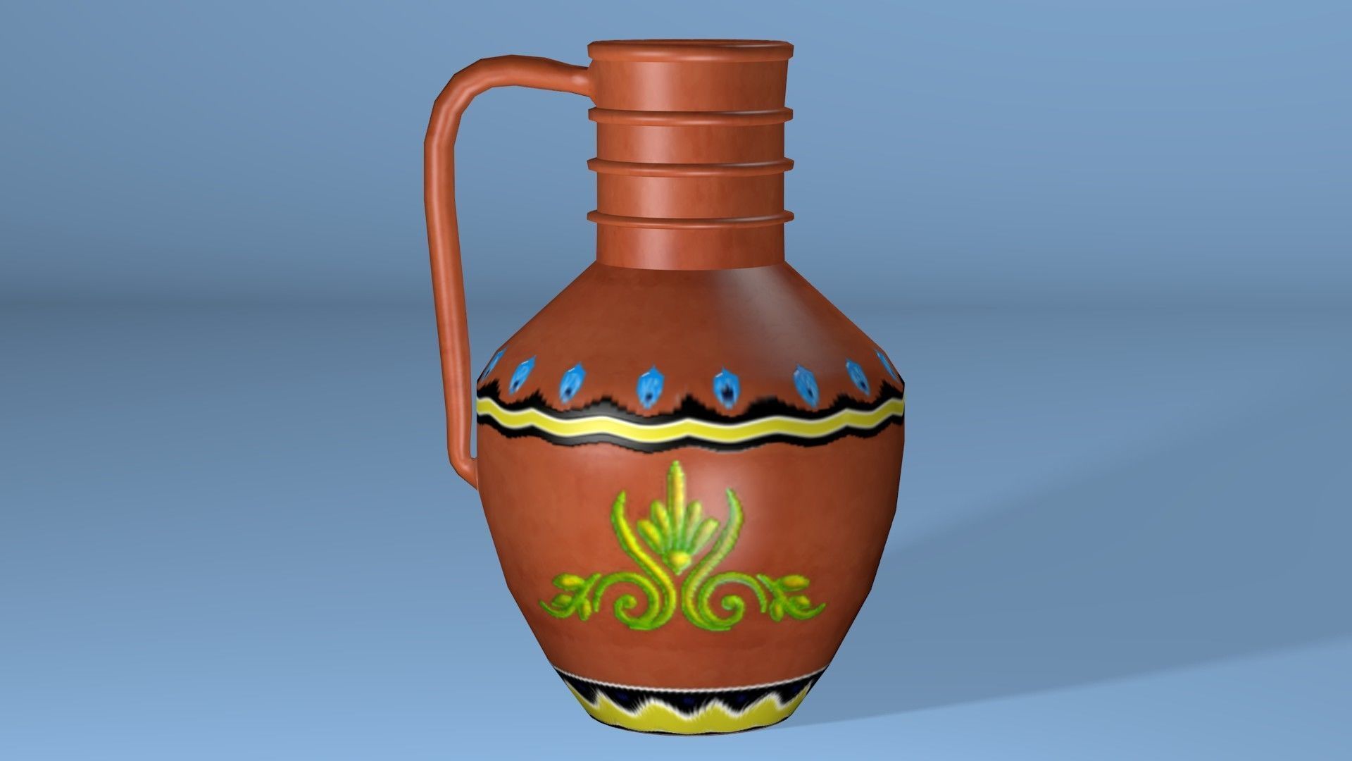 Ceramic Pitcher Low-poly 3D model_2