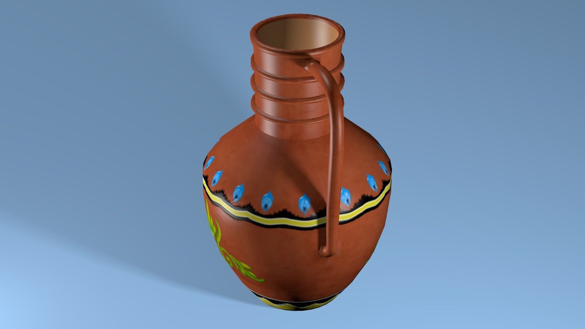 Ceramic Pitcher Low-poly 3D model_1