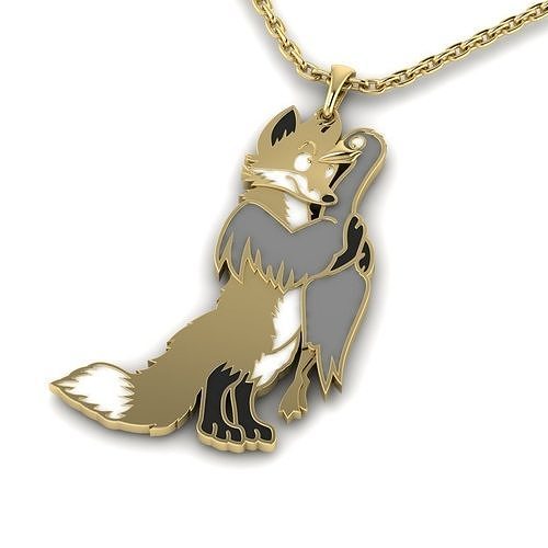 Pendant Fox and Goose 3D print model