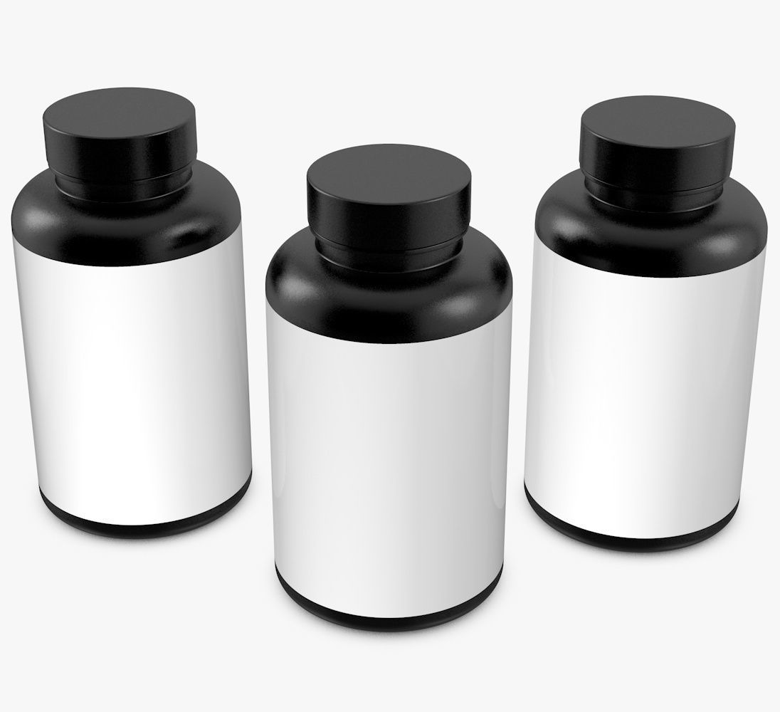Supplement Bottle 3D Model  3D model_2