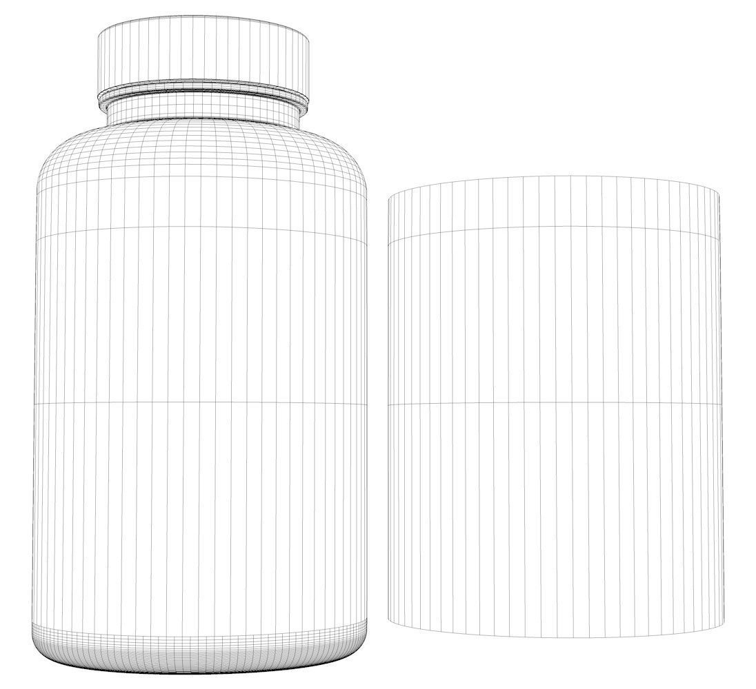 Supplement Bottle 3D Model  3D model_5