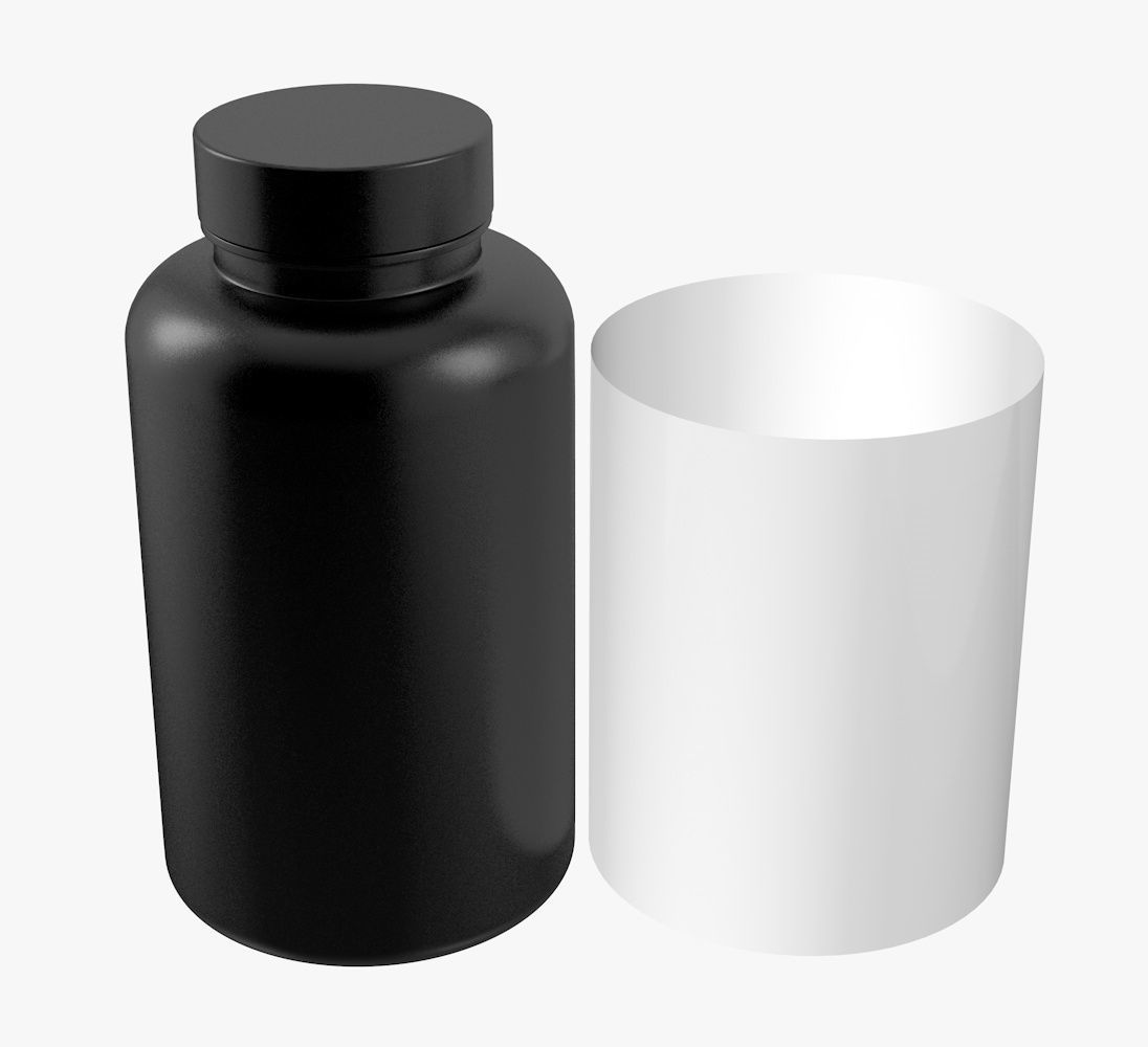 Supplement Bottle 3D Model  3D model_3