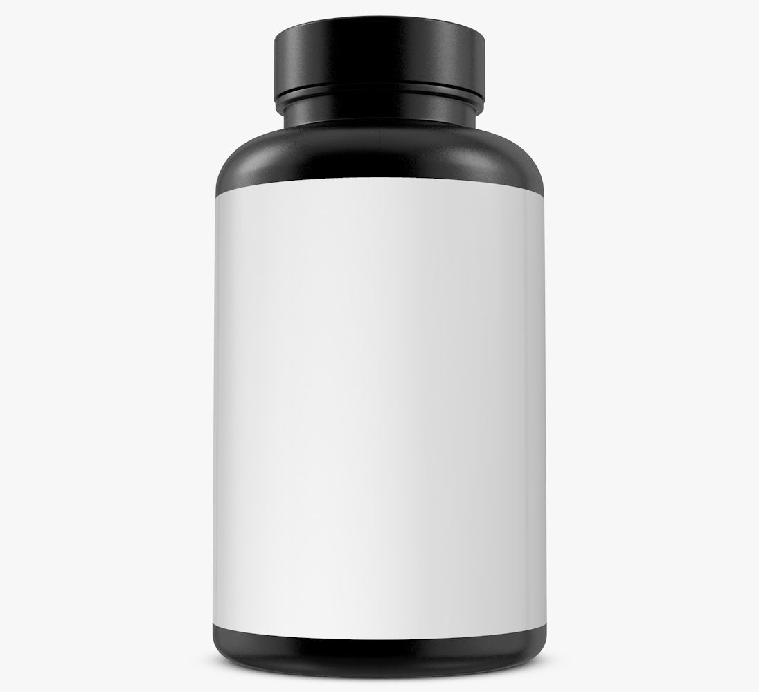 Supplement Bottle 3D Model  3D model_1