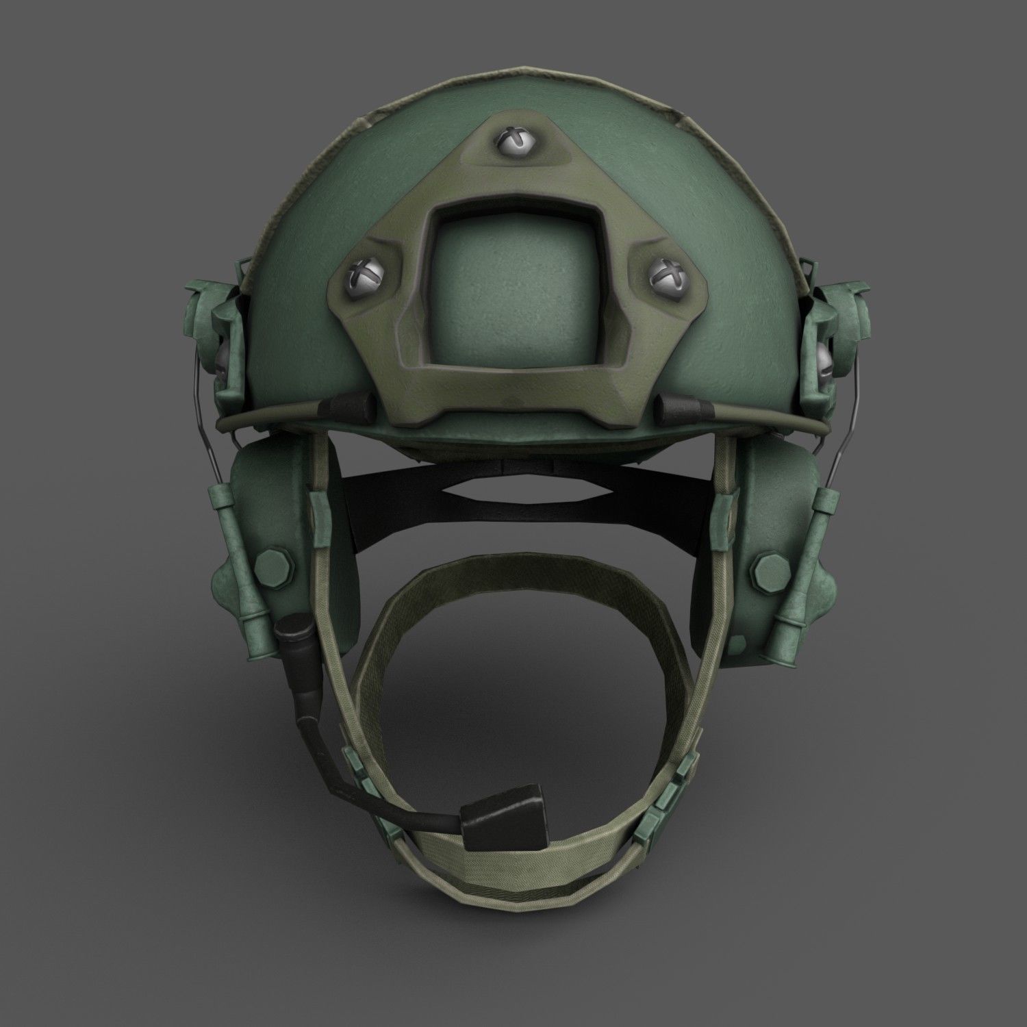 Helmet military Scifi ver 3 Low-poly 3D model_1