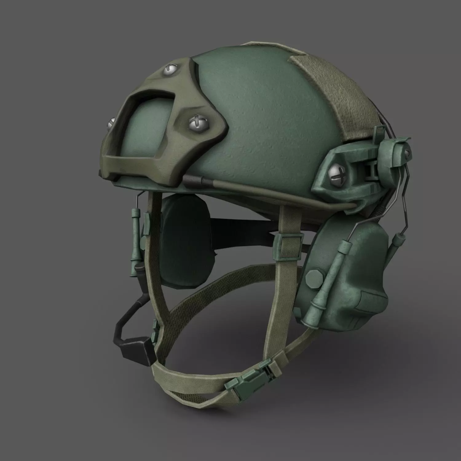 Helmet military Scifi ver 3 Low-poly 3D model_0