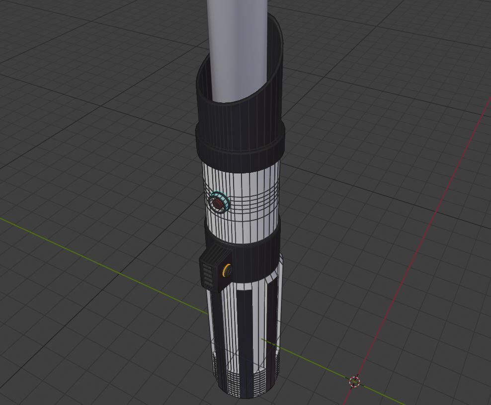 Custom Light Saber - Low Poly Low-poly 3D model_4