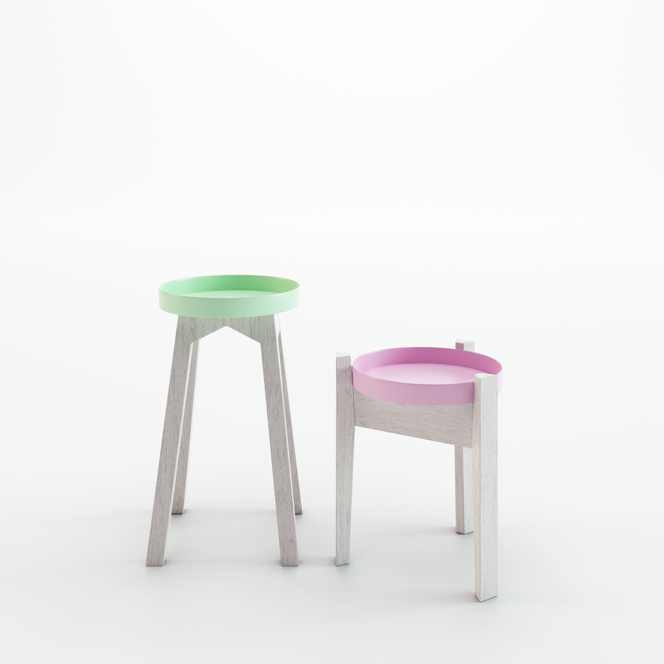 Tiny Tables Set 3D model_1
