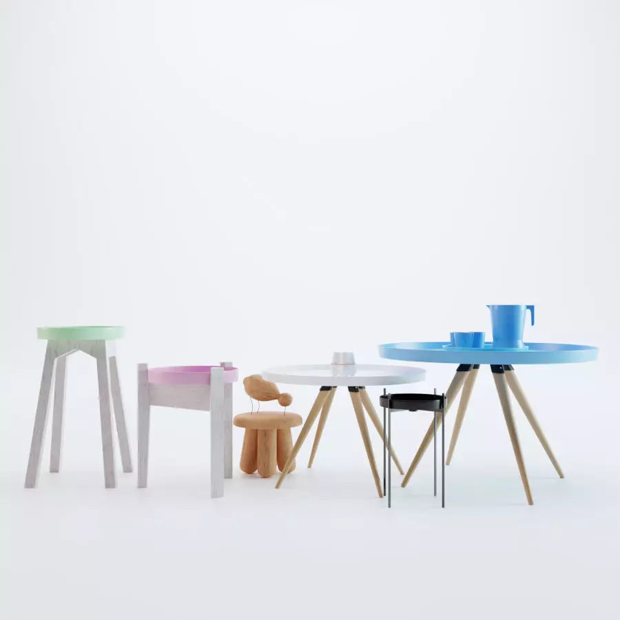Tiny Tables Set 3D model_0