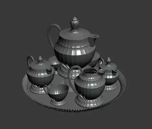 Tea set 3D model