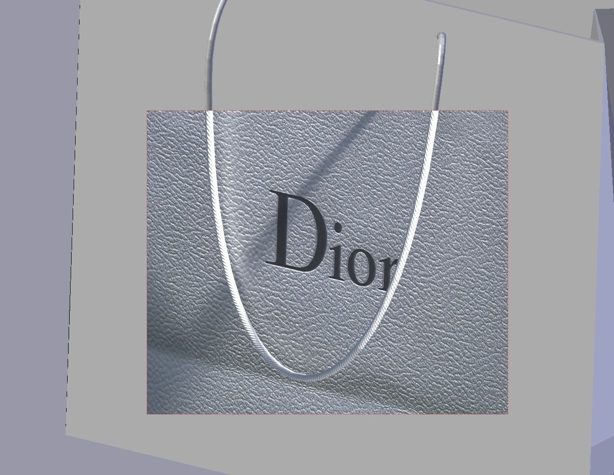 Designer Shopping Bag - Dior 3D model_3