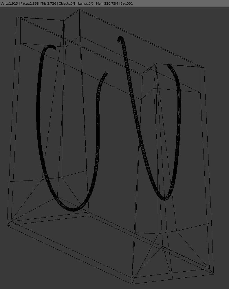 Designer Shopping Bag - Dior 3D model_4