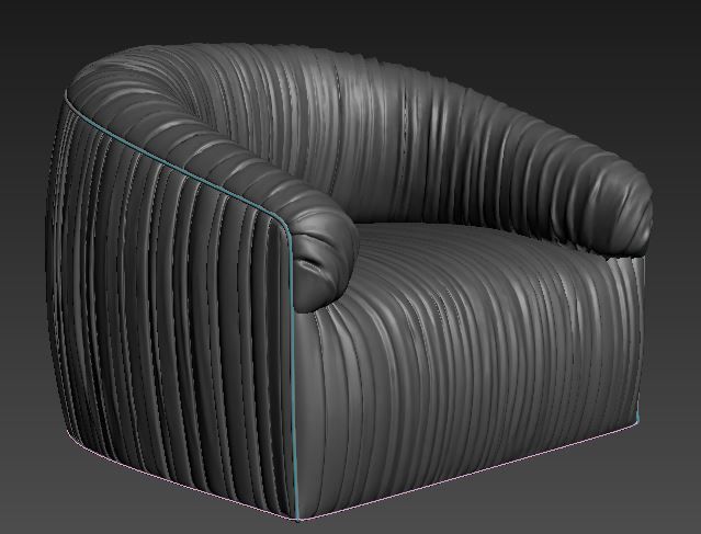 Arm chair 3D model_1