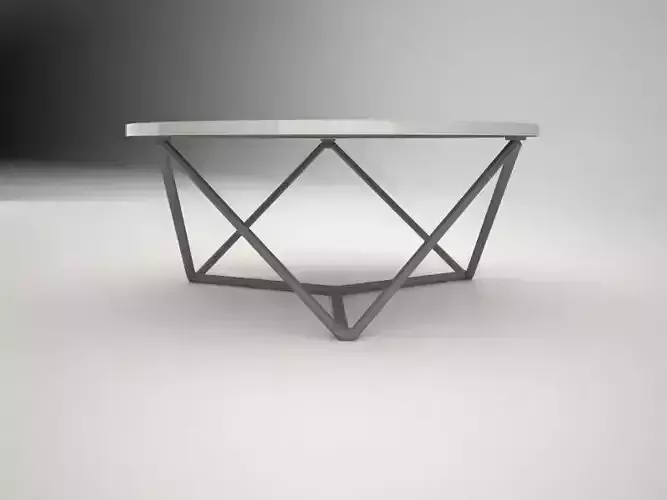 Table coffee with metal base