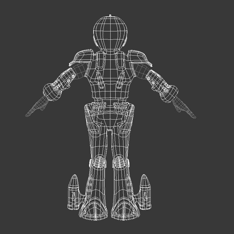 Cartoon Spaceman 3D model_4