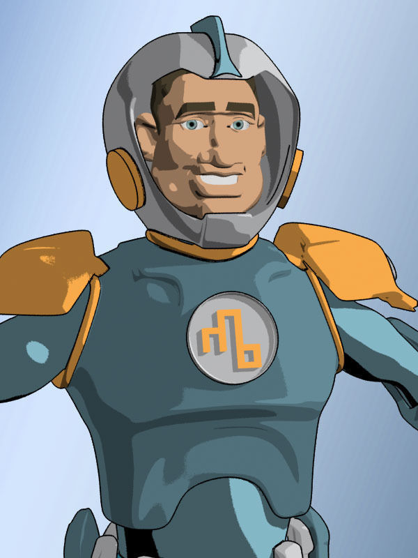 Cartoon Spaceman 3D model_5