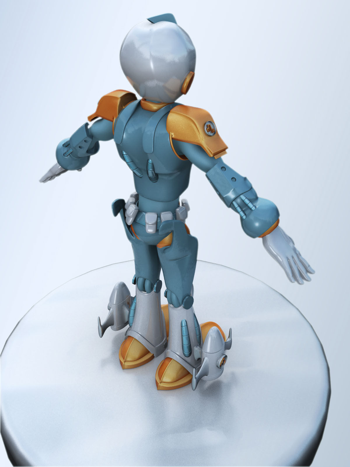 Cartoon Spaceman 3D model_1
