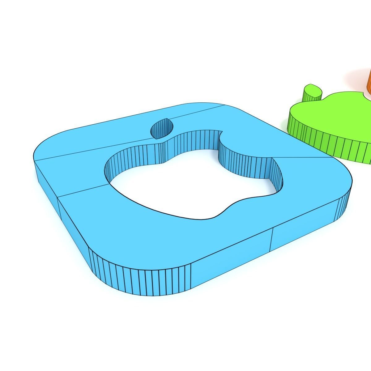 Apple Logo - 3 Versions 3D print model_3