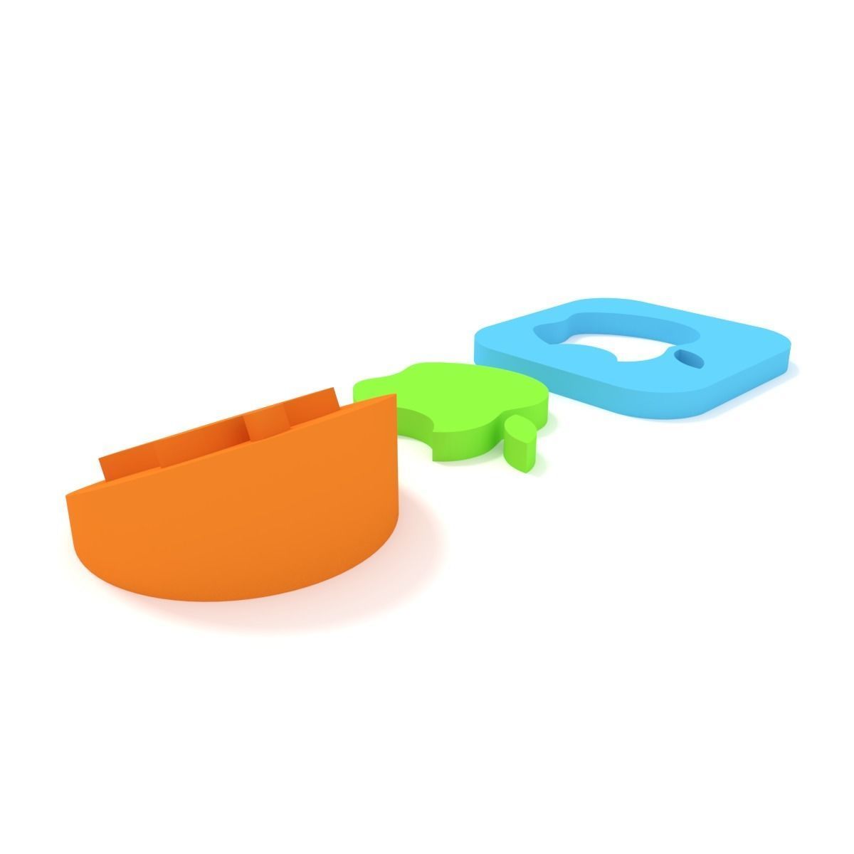 Apple Logo - 3 Versions 3D print model_2