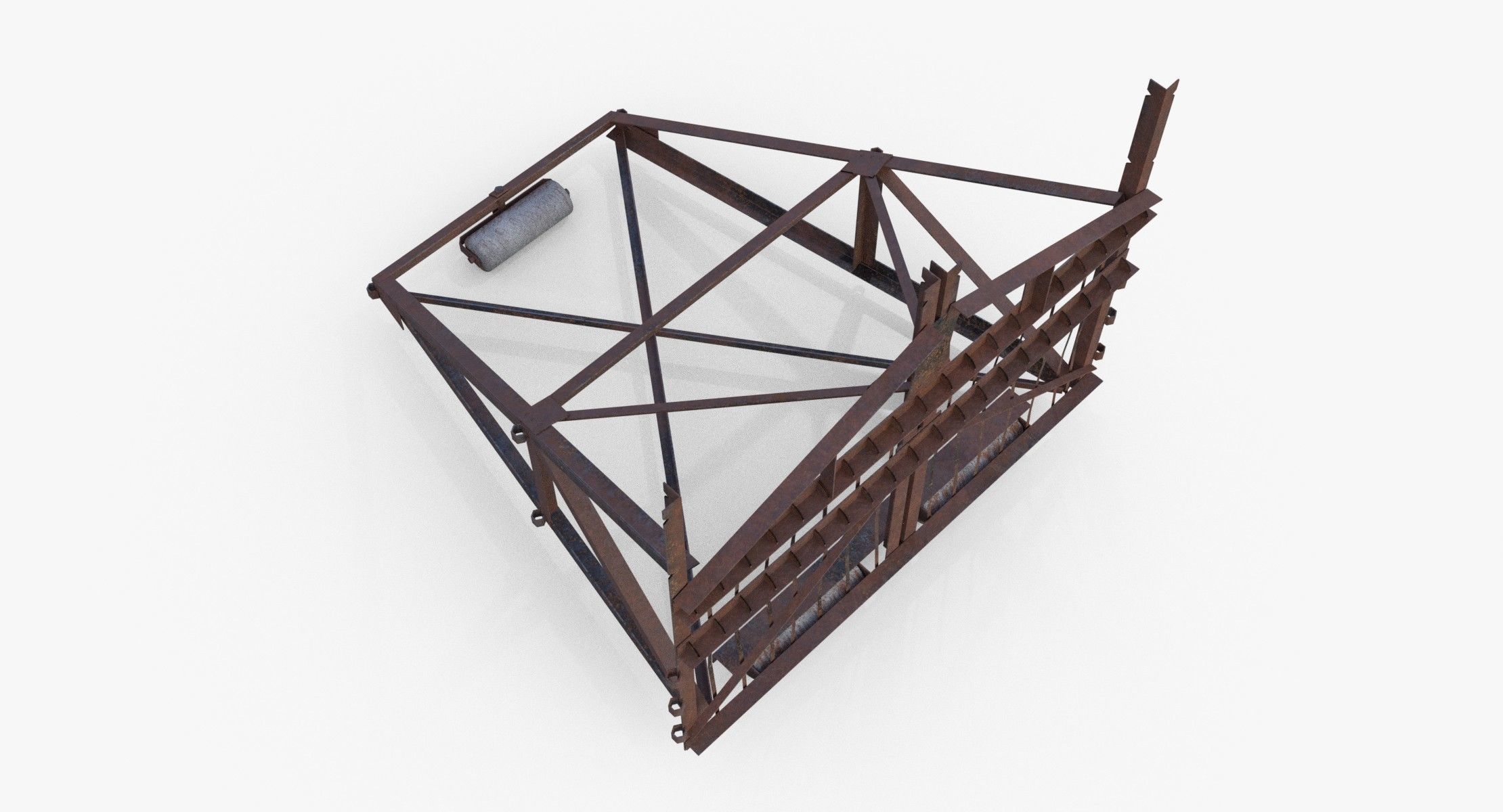 Belgian Gate Low-poly 3D model_6