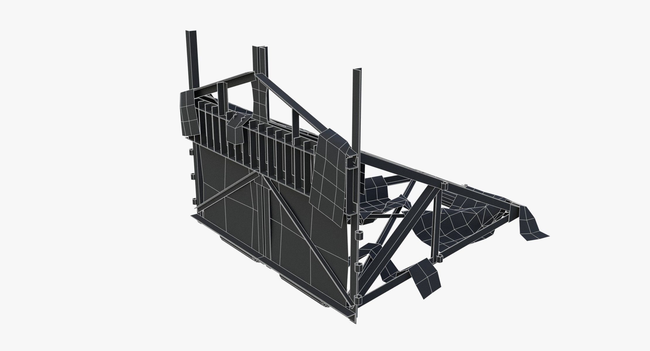 Belgian Gate Low-poly 3D model_20
