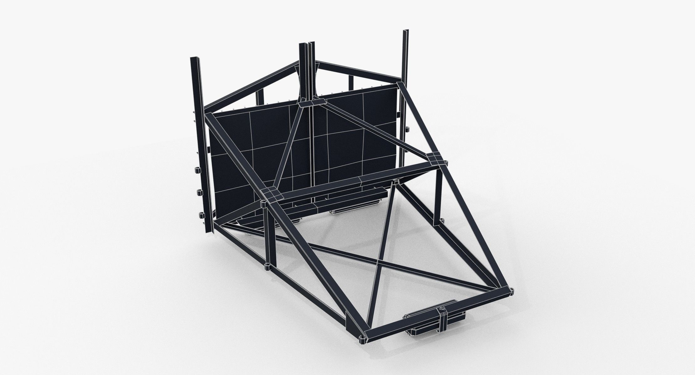 Belgian Gate Low-poly 3D model_11