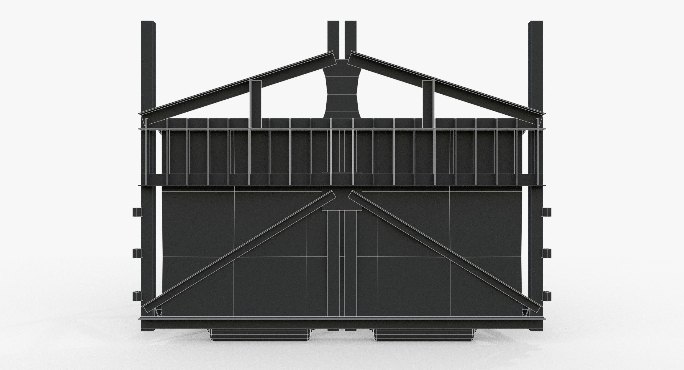Belgian Gate Low-poly 3D model_15