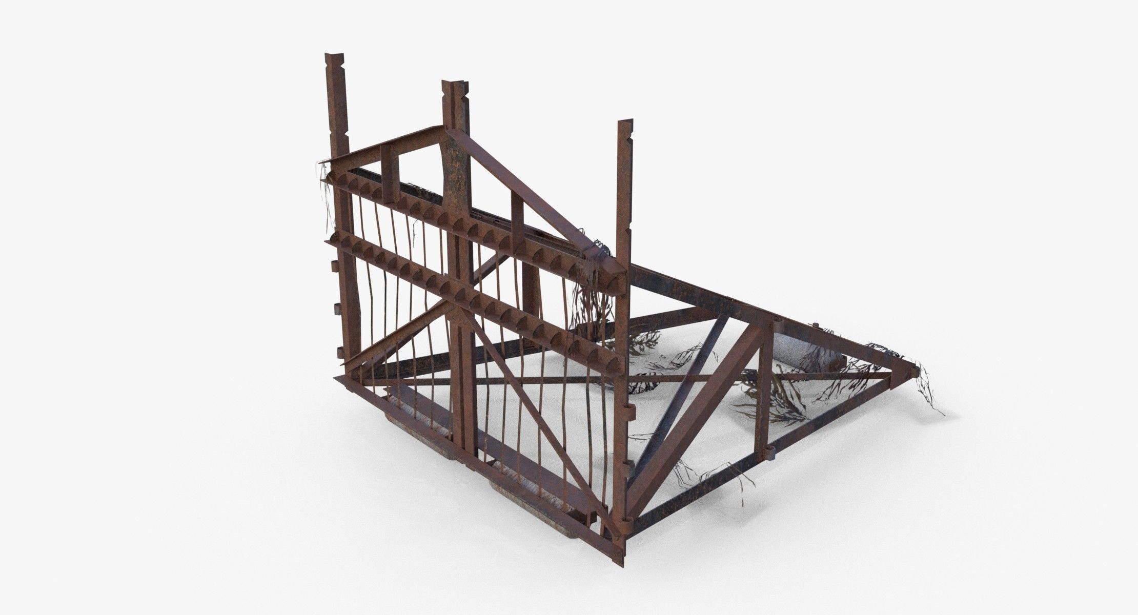 Belgian Gate Low-poly 3D model_17
