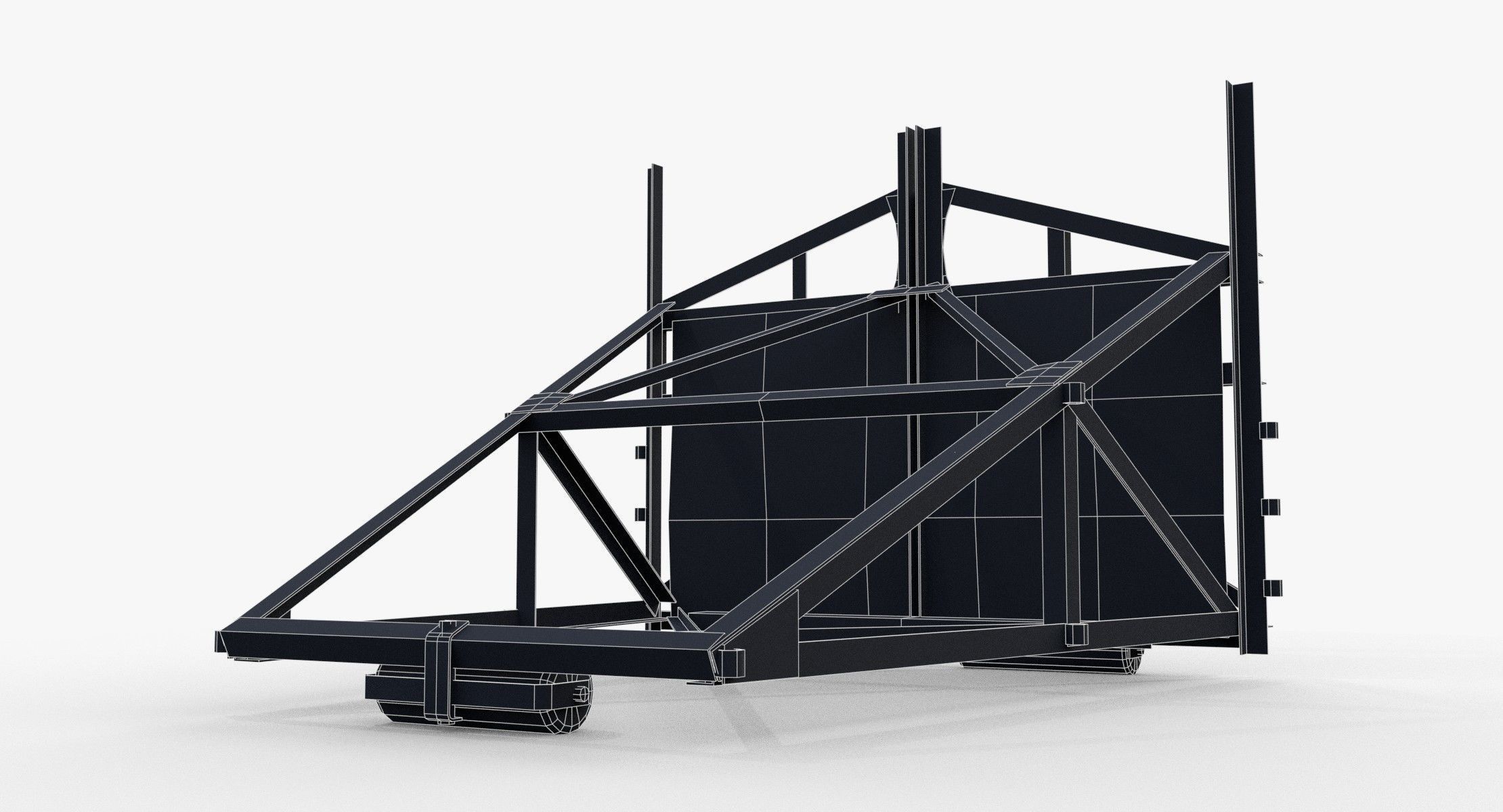 Belgian Gate Low-poly 3D model_12