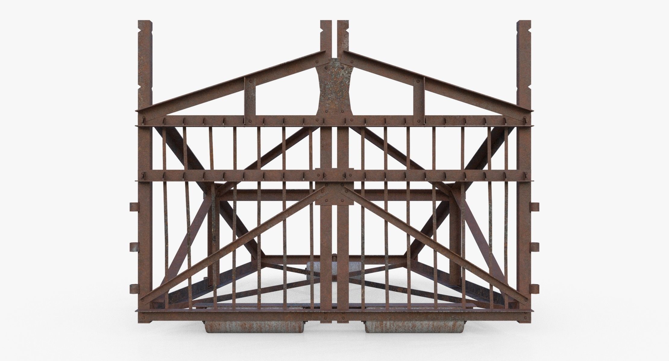 Belgian Gate Low-poly 3D model_7