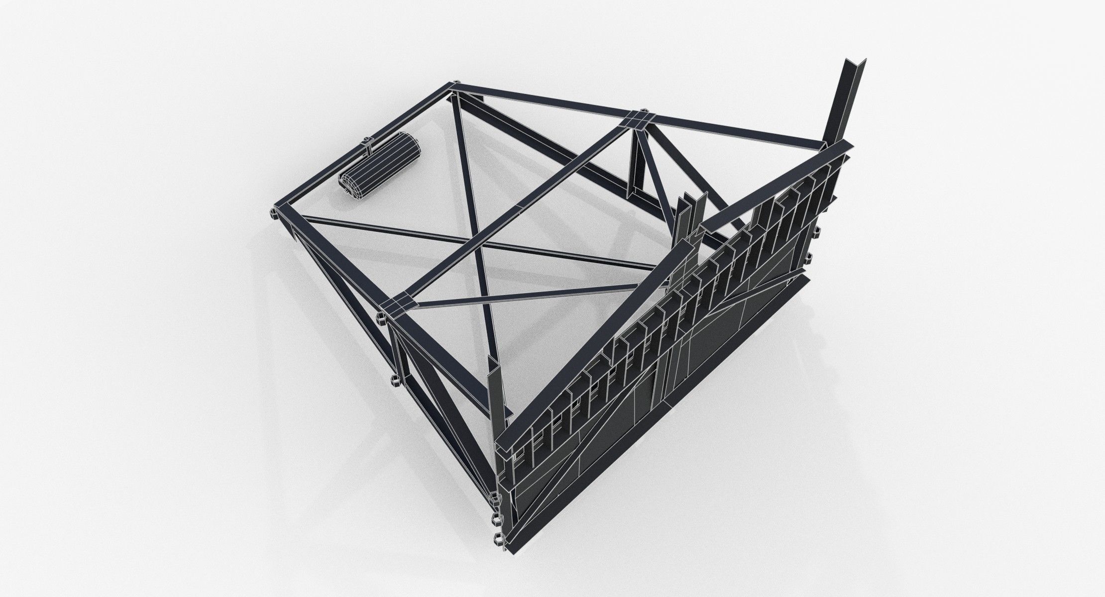 Belgian Gate Low-poly 3D model_14