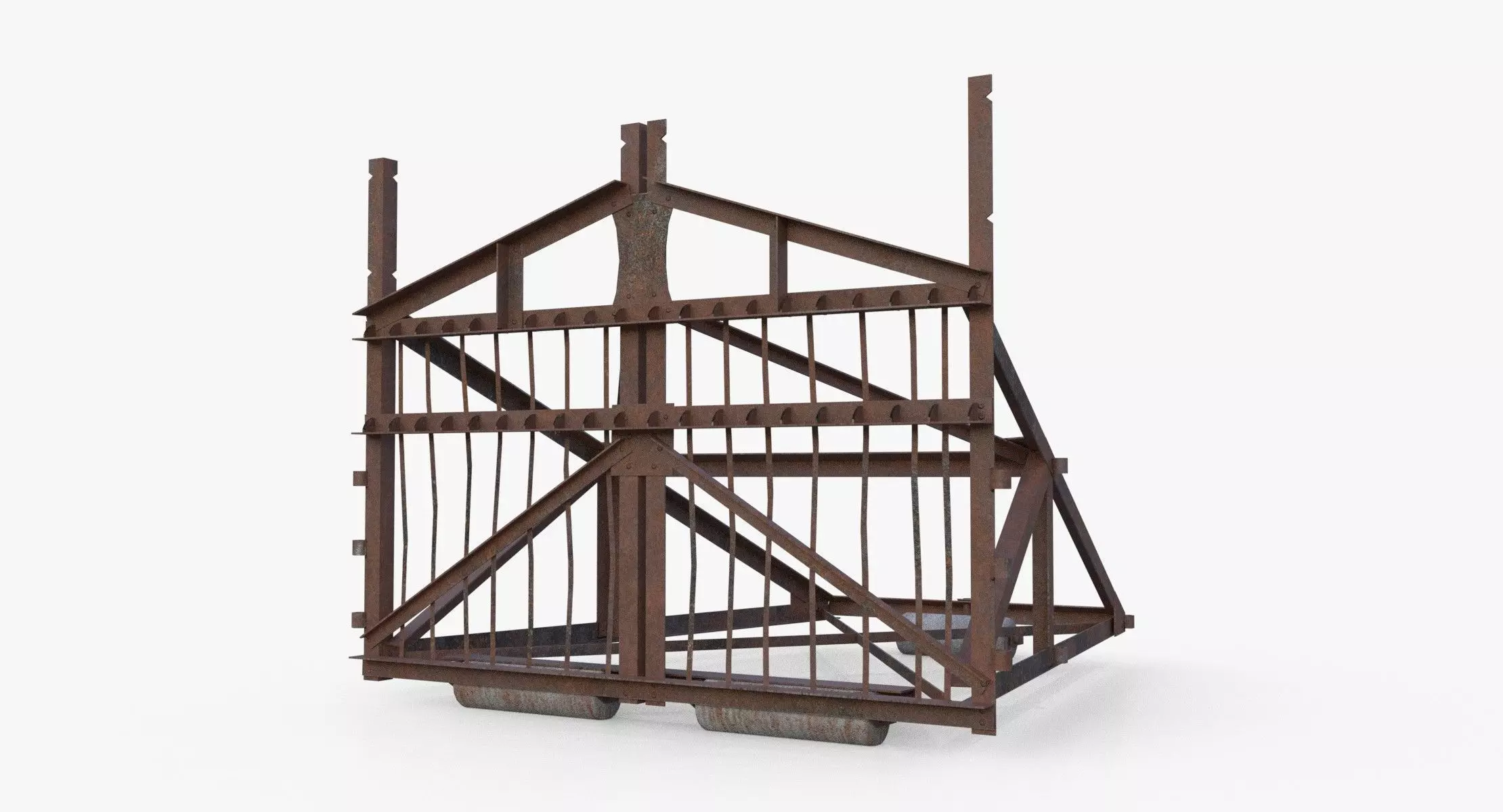 Belgian Gate Low-poly 3D model_0
