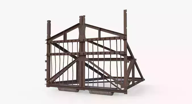 Belgian Gate Low-poly 3D model