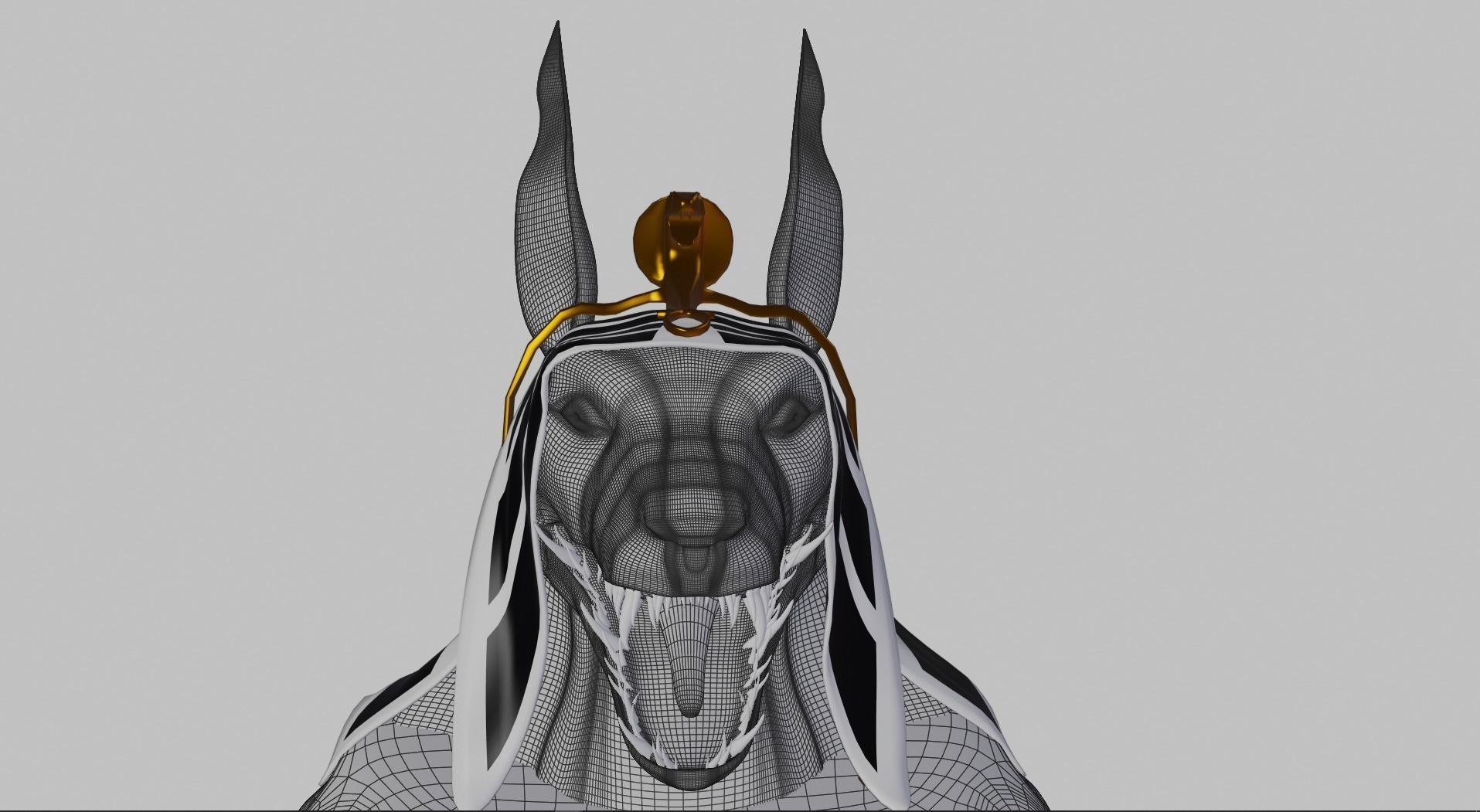 Anubis head 3D model_2