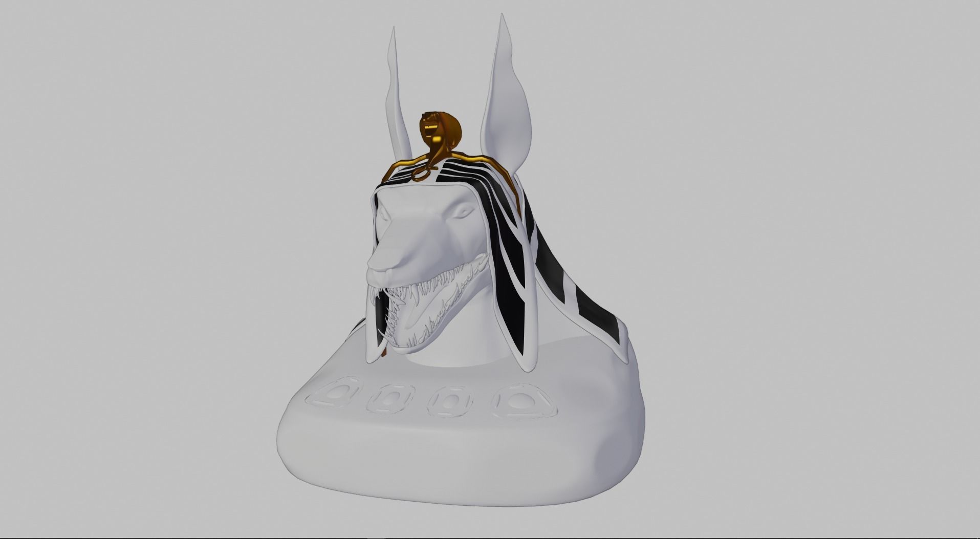 Anubis head 3D model_3