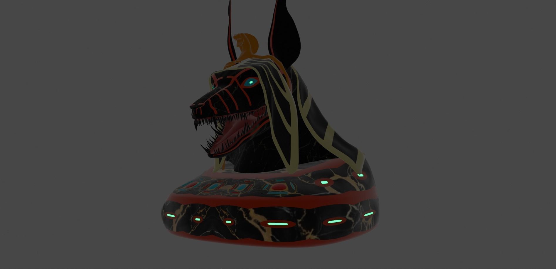 Anubis head 3D model_6