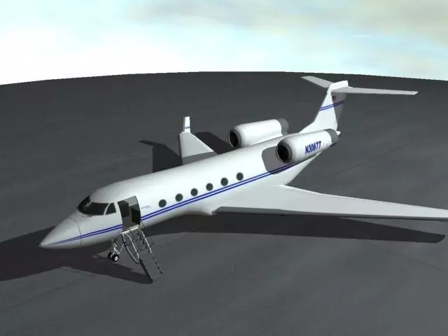 Commercial Passenger Airplane 3D model_0