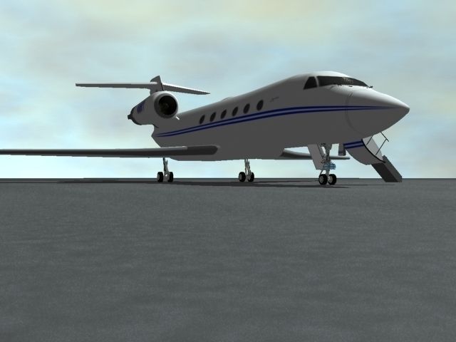 Commercial Passenger Airplane 3D model_2