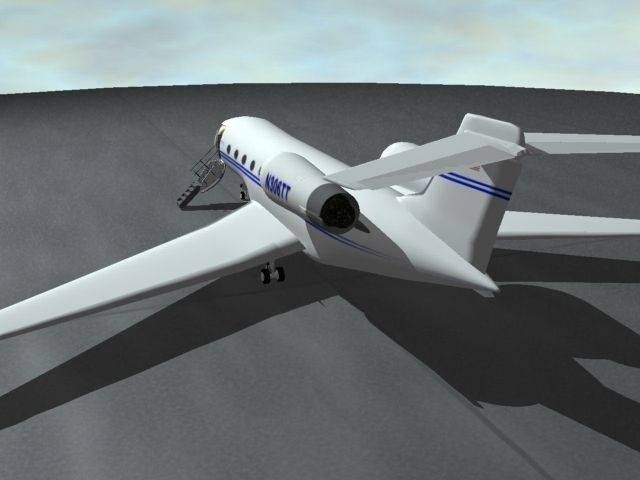 Commercial Passenger Airplane 3D model_1
