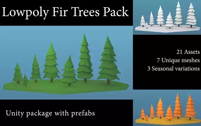 Lowpoly Fir Trees Pack