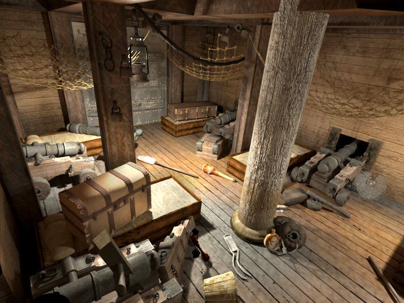 Cabin to sleep pirate ship 3D model_4