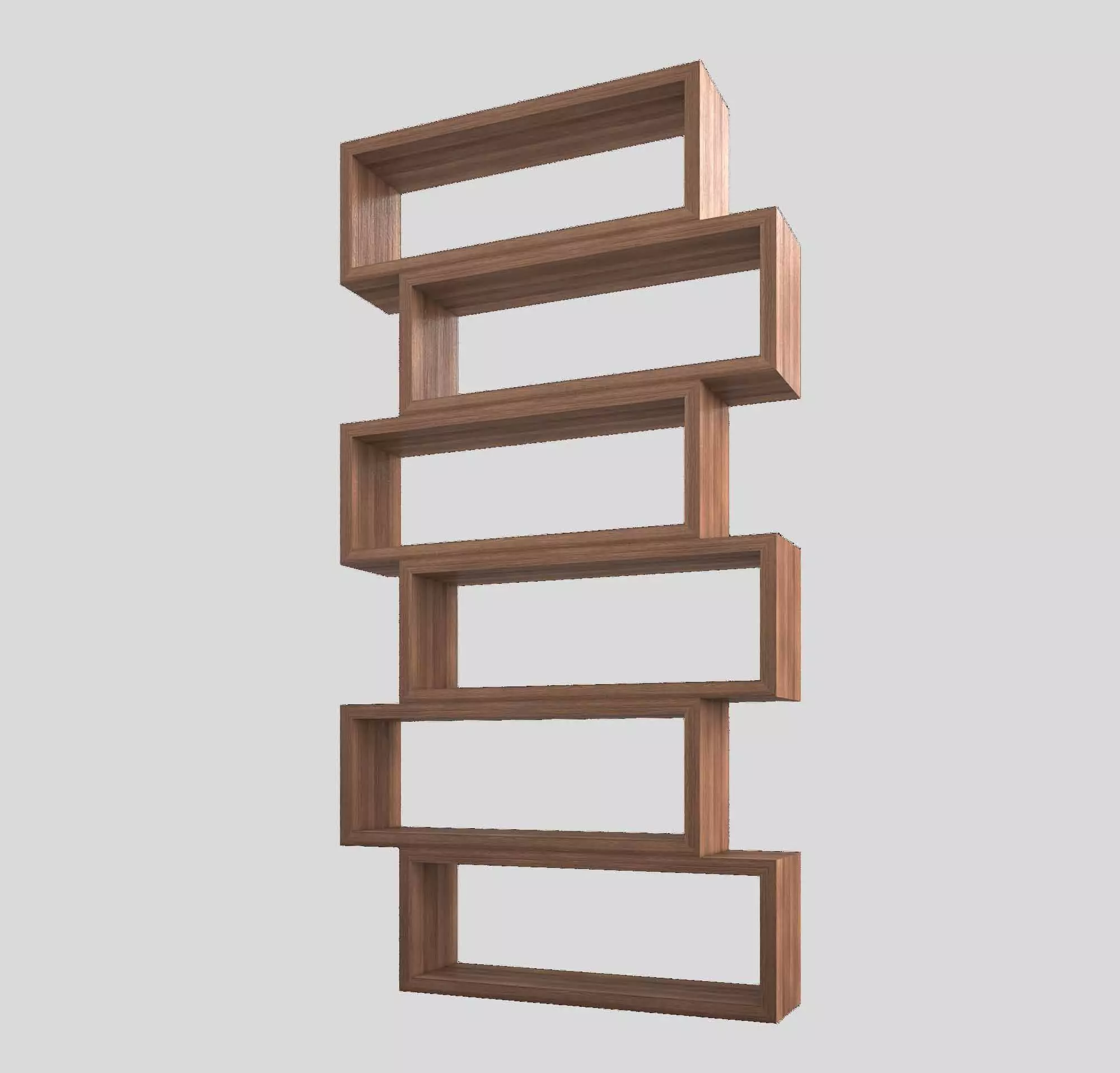 Shelving unit Low-poly 3D model_0