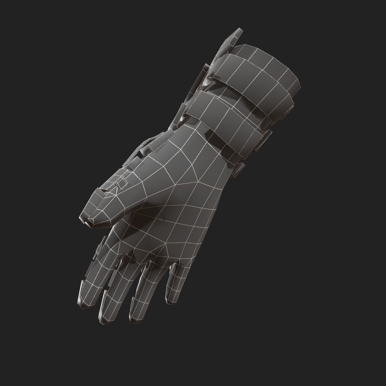 Scifi Gloves ver13 Low-poly 3D model_4