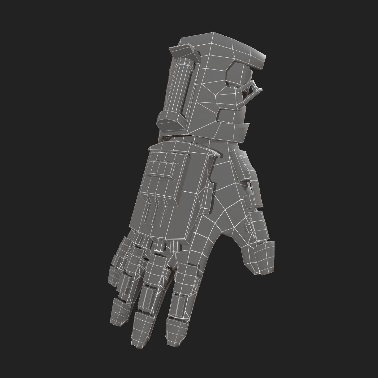 Scifi Gloves ver13 Low-poly 3D model_3