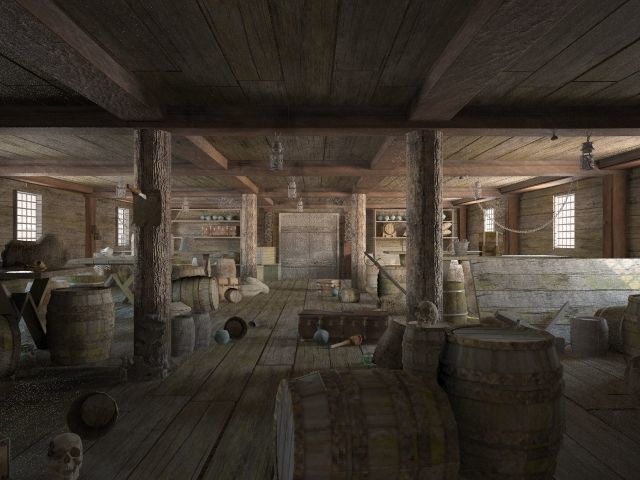 Wardroom pirate ship  3D model_1