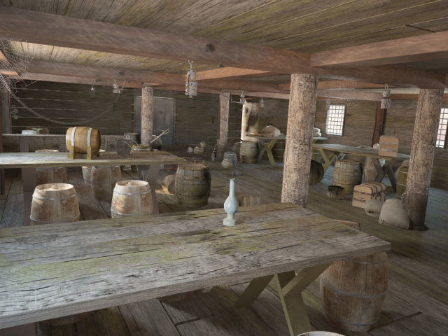 Wardroom pirate ship  3D model_5