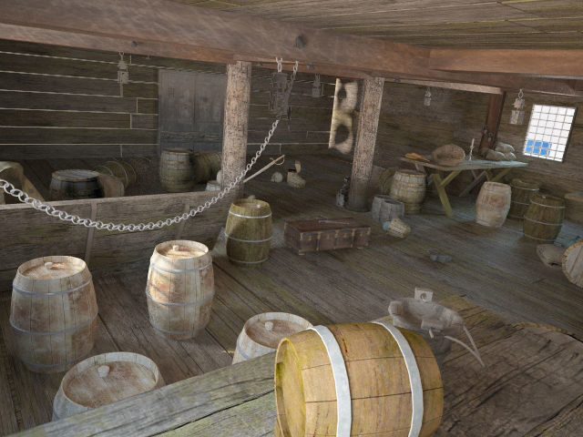 Wardroom pirate ship  3D model_4