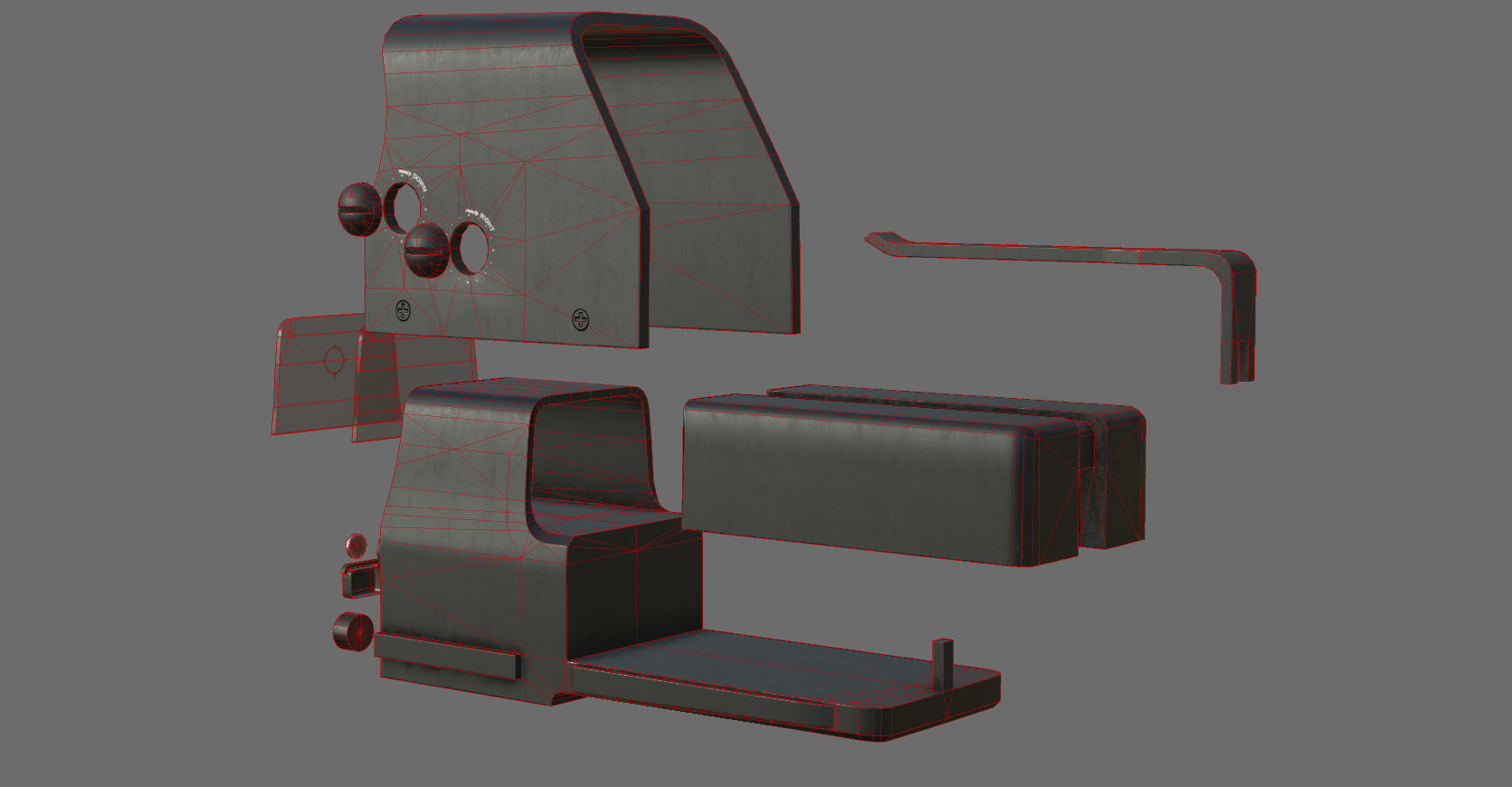 Weapon - Scope - 03 - HoloSight Low-poly 3D model_42