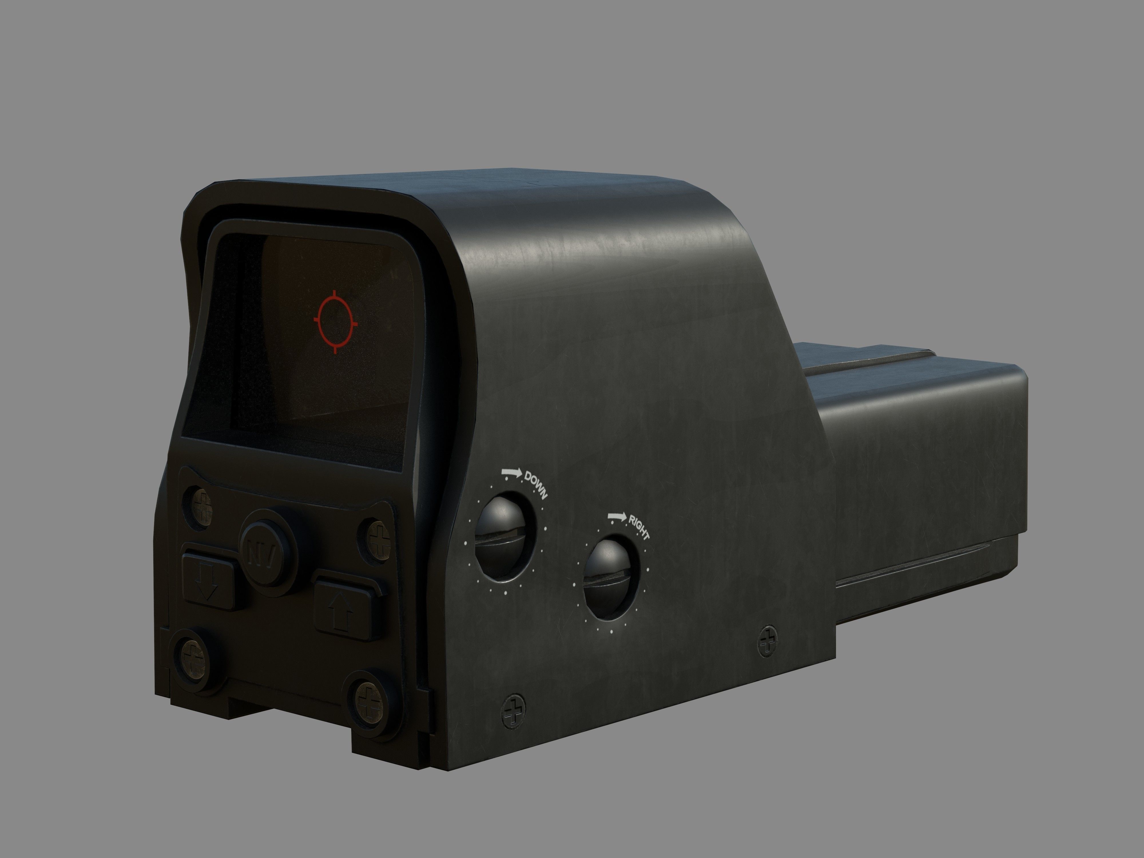Weapon - Scope - 03 - HoloSight Low-poly 3D model_4