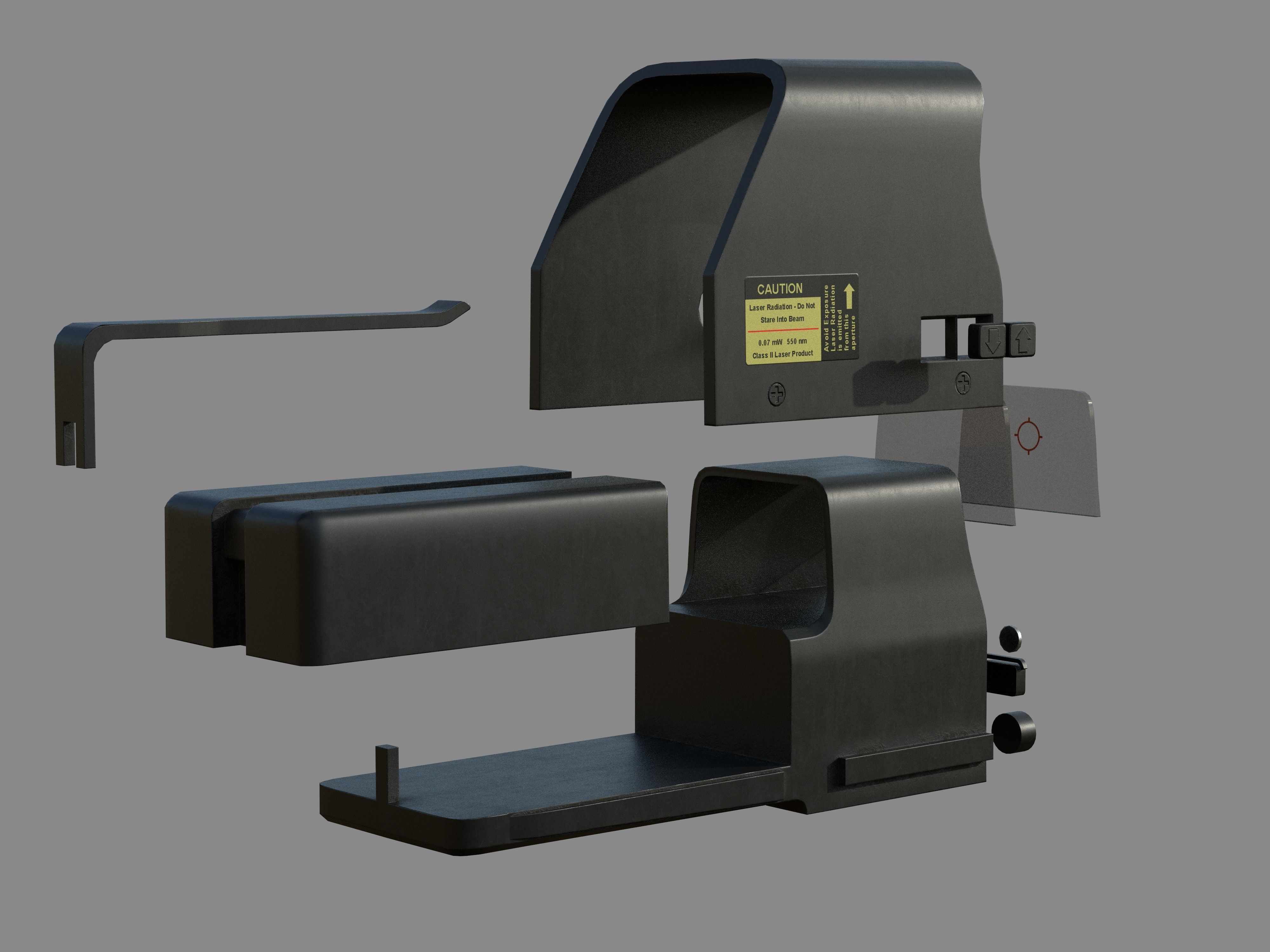 Weapon - Scope - 03 - HoloSight Low-poly 3D model_13