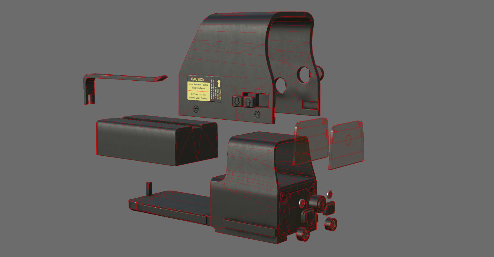Weapon - Scope - 03 - HoloSight Low-poly 3D model_39